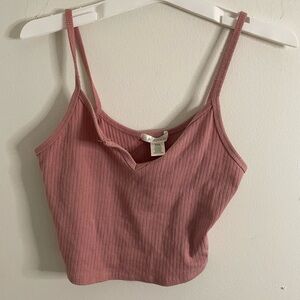 Mossimo Supply Co. Pink Ribbed Women's Top